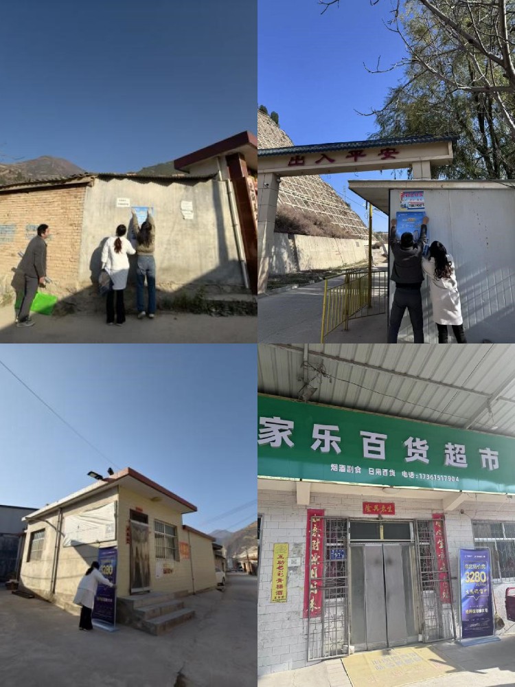 营销部赴元龙镇开展线下宣传活动